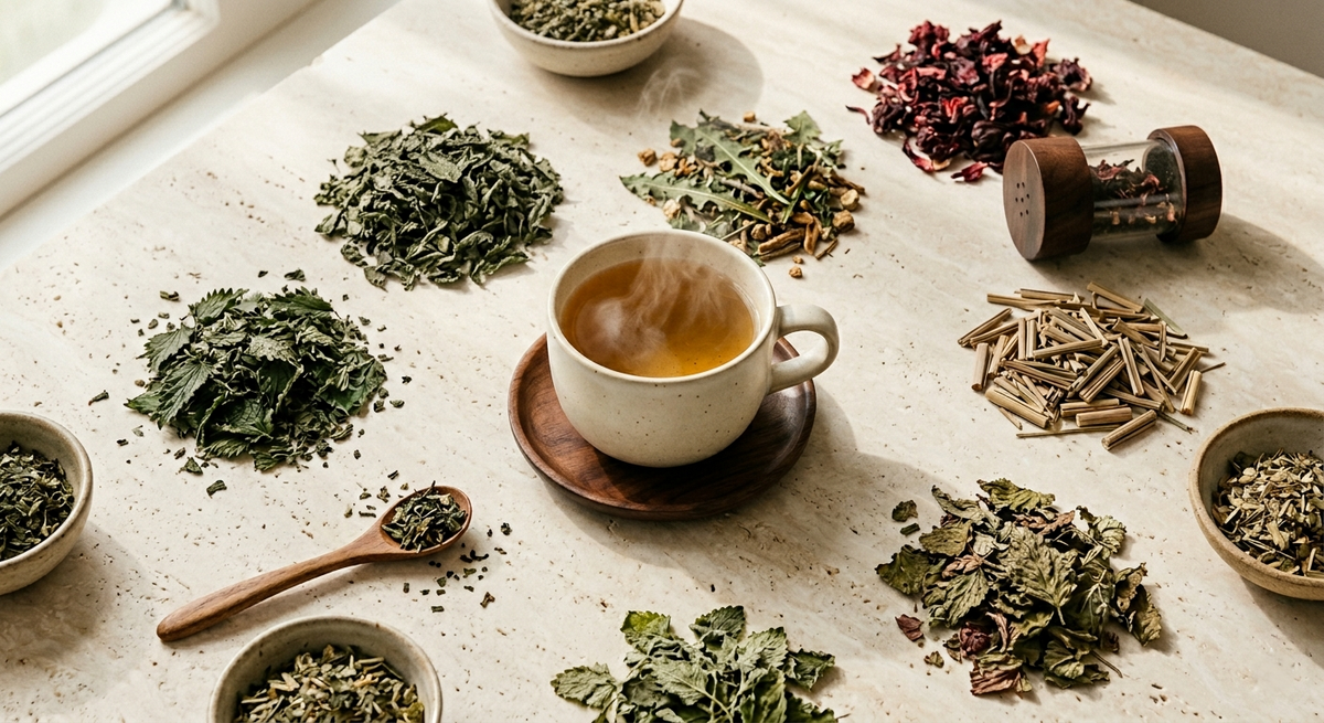 Top 7 Herbal Teas & Benefits | Caffeine-Free Tea Guide | Marcoina ...