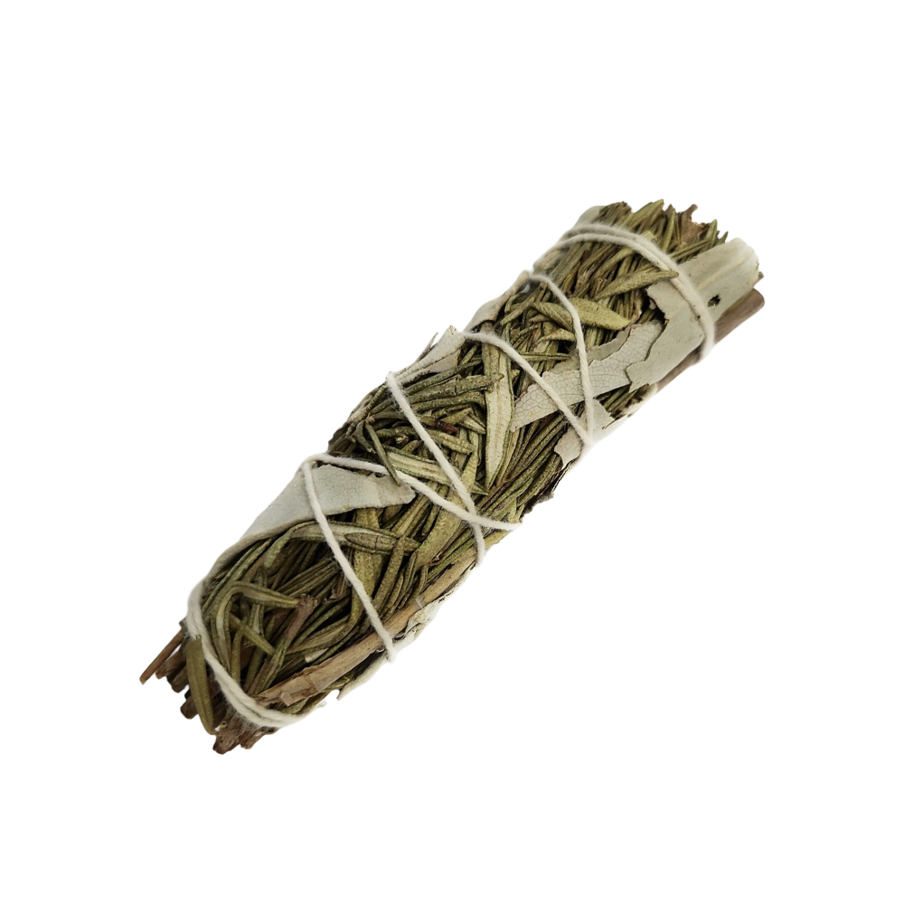 White Sage &amp; Rosemary Bundle (4 inches) - Quantity: 1