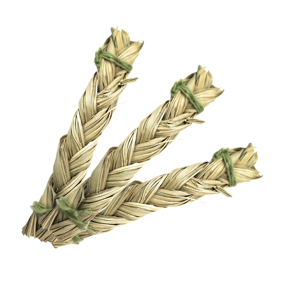 Sweetgrass Braid (4 inches) - Quantity: 3