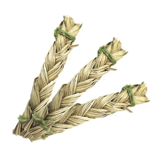 Sweetgrass Braid (4 inches) - Quantity: 3